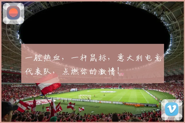 一腔热血，一杆鼠标，意大利电竞代表队，点燃你的激情！
